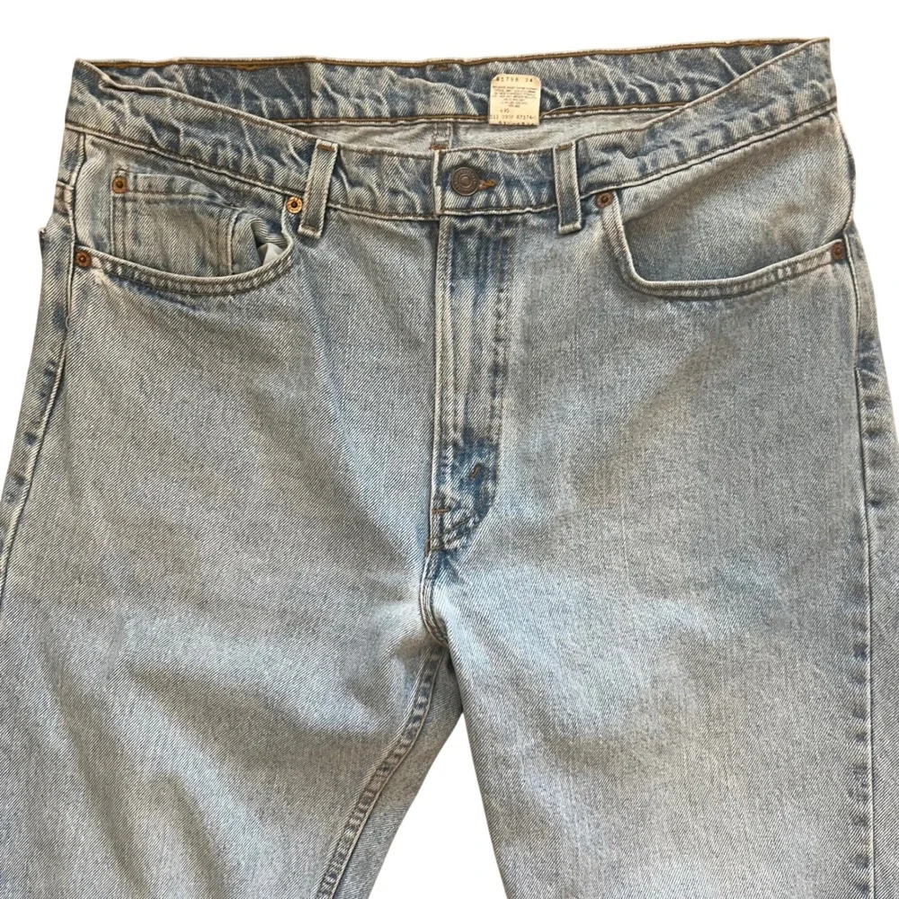 Vintage Levis 512 Slim Fit Tapered Leg Jeans Light Wash 38x30 Made in‎ USA 1996